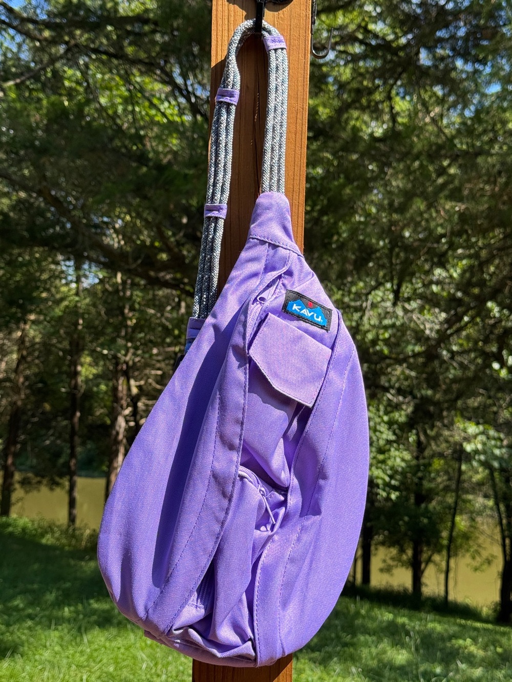 KAVU Lavender Purple Rope Sling Bag 💜